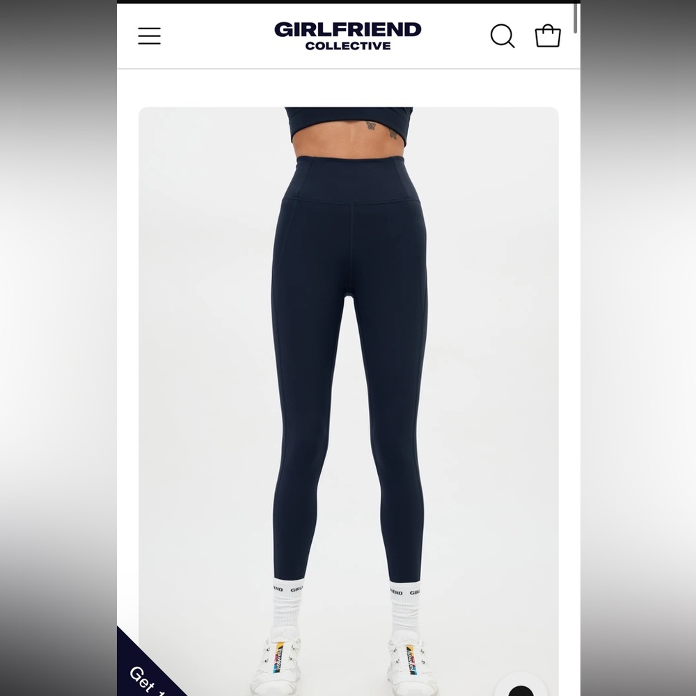 NWT Girlfriend Collective High Rise Dark Navy Leggings 30”